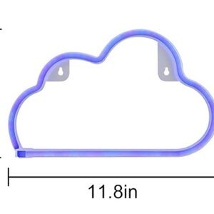 Portable non-glass Neon Style sign blue cloud